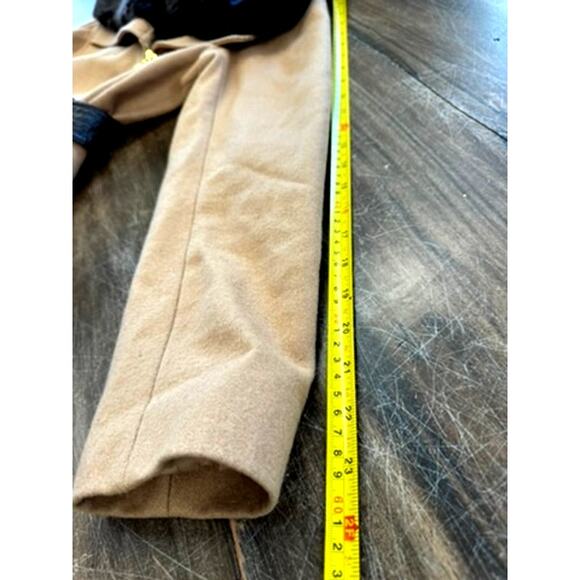 "VIA SPIGA" Stunning Wool Coat, Faux Fur Trim, Asymmetrical Zipper,Belted,8 - Picture 6 of 16